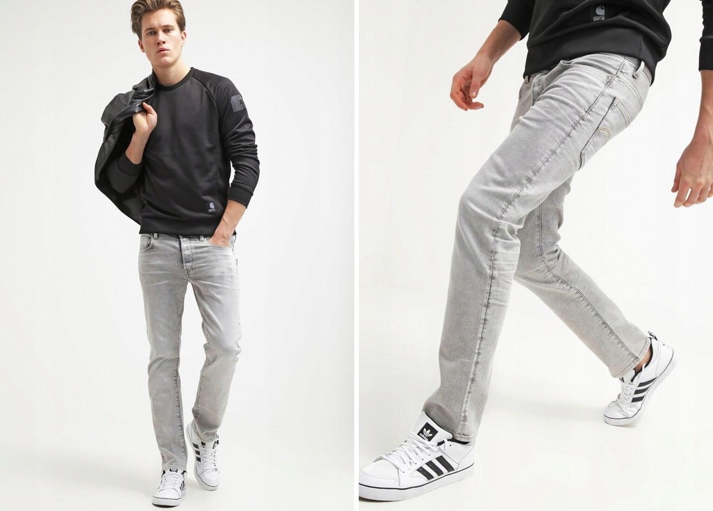 S012C07 SPODNIE JEANSY 3301 PROSTE G-STAR W36 L32