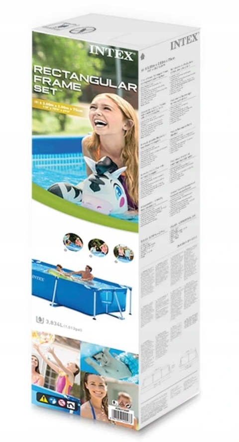 Basen stelażowy prostokątny intex 28272 300 x 200 - 11953445253 ...