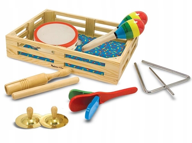 INSTRUMENTY MUZYCZNE DLA DZIECI TRÓJKĄT TALERZE 12032953954