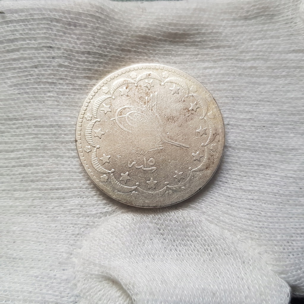 Imperium Osmańskie 20 Kurush 1899 srebro 24 gramy