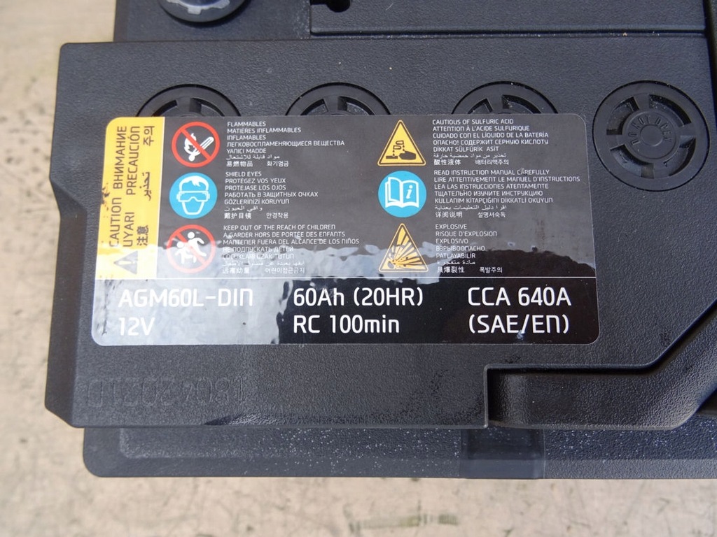 HYUNDAI SANTA FE V akumulator 60AH AGM60LDIN 12681885255 oficjalne