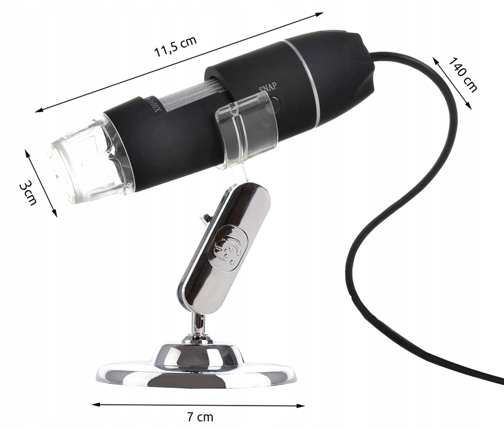 Купить Цифровой USB-микроскоп с зумом 1600x 2 Мп, 8 светодиодов: отзывы, фото, характеристики в интерне-магазине Aredi.ru