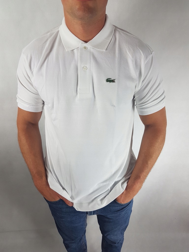 KOSZULKA POLO LACOSTE BIAŁA ROZM. L REGULAR FIT