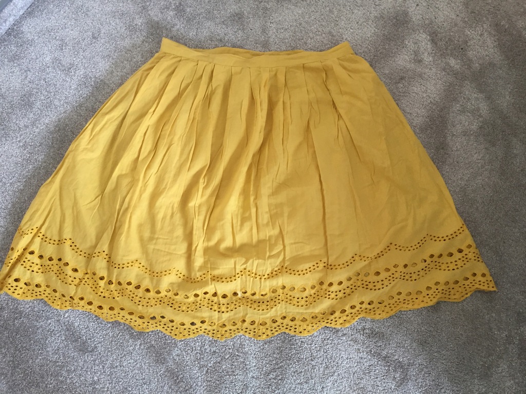 Spódnica musztardowa cygańska 42 XL żółta