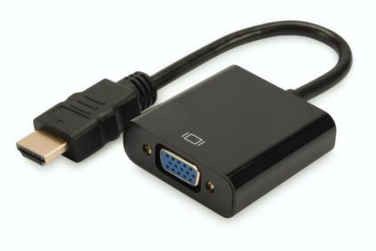 Konwerter/adapter audio-video HDMI do VGA, 1080p FHD, z audio 3.5mm