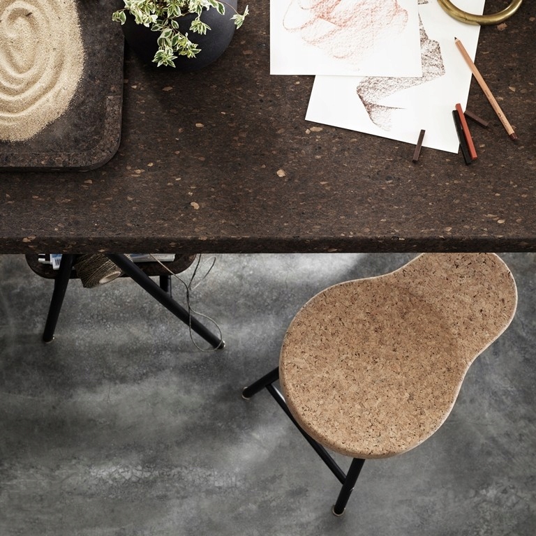 Ikea Sinnerlig Stołek kozioł Korek Naturalny - 15075386415