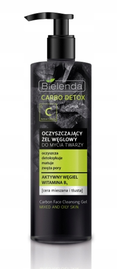 BIELENDA WĘGLOWY MATUJĄCY ŻEL DO MYCIA TWARZY 195g