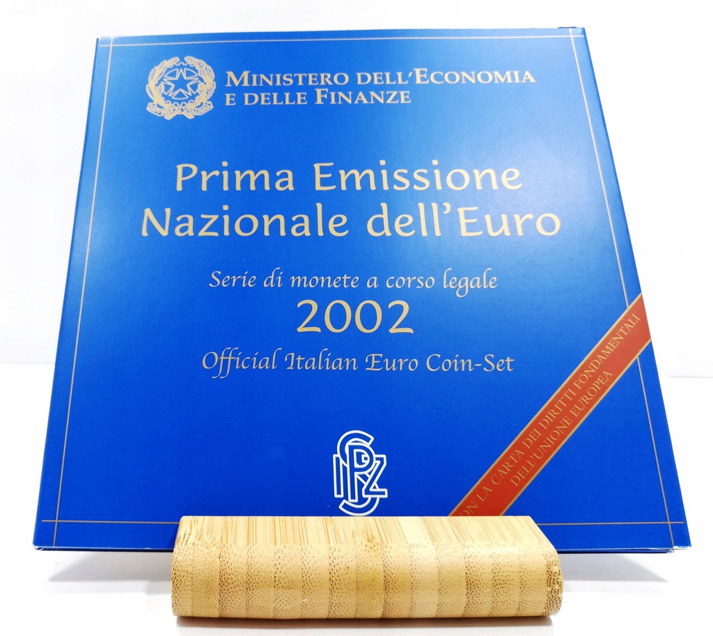 2002 Włochy - Zestaw monet Euro w oryginalnym blistrze + etui