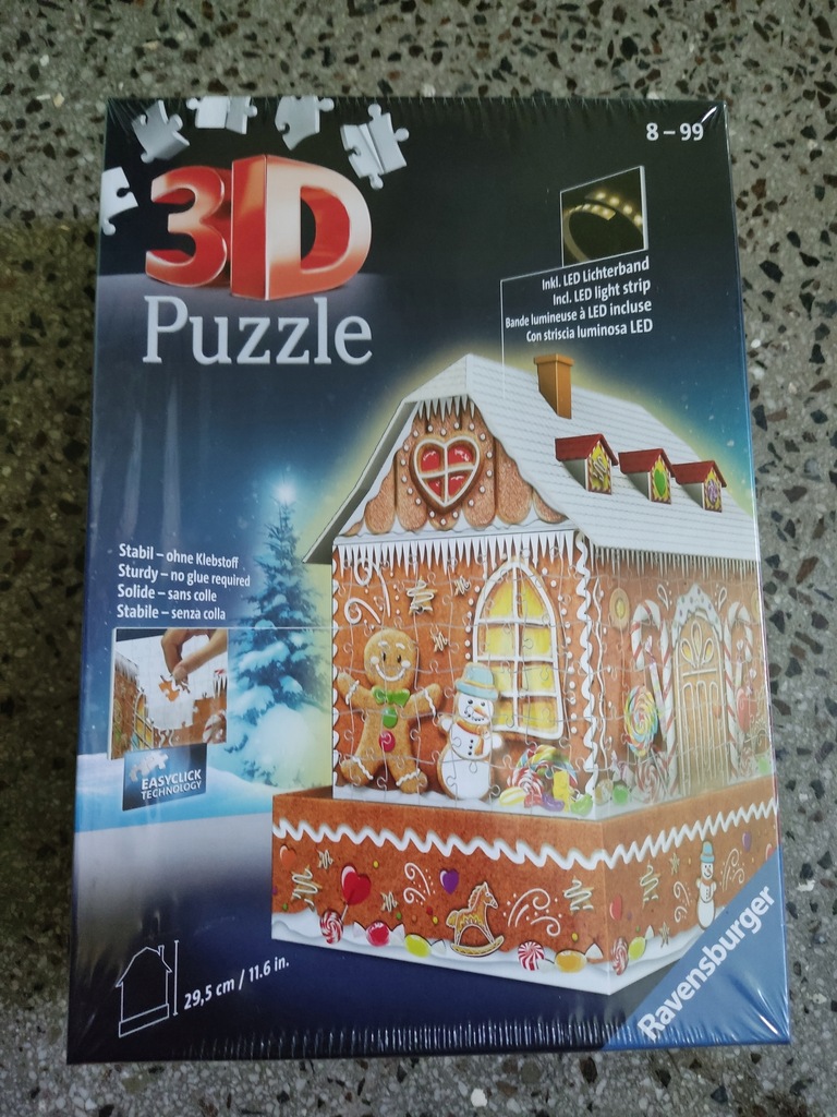 Puzzle Domek z piernika 216 el. Ravensburger LED