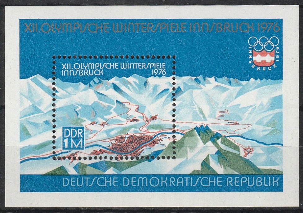 NIEMCY NRD DDR OLIMPIADA INNSBRUCK 1976 CZYSTY **