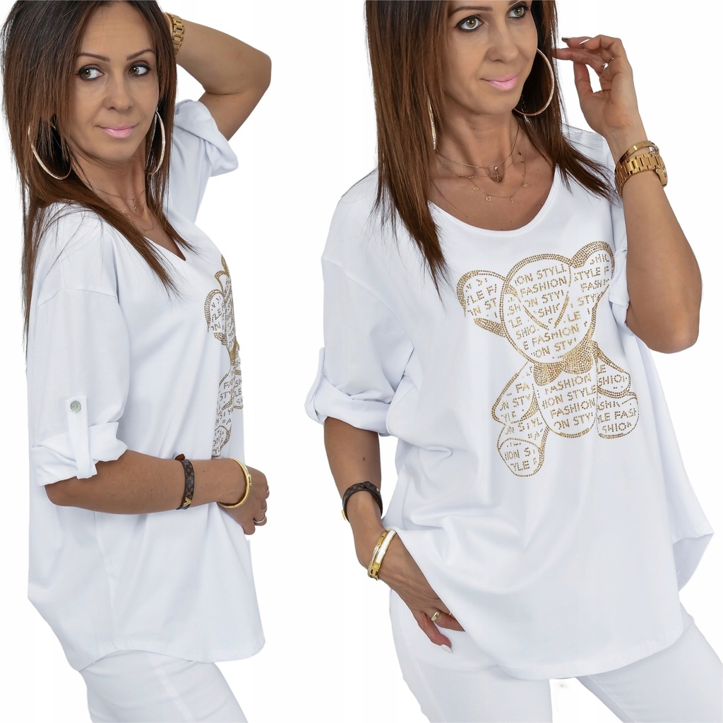 OVERSIZOWA WIOSENNA BLUZKA Z MISIEM TEDDY! WZ.1