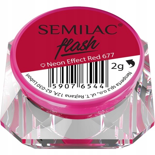 SEMILAC PYŁEK FLASH NEON EFFECT RED 677