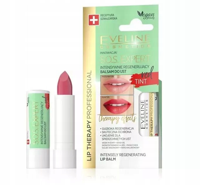 EVELINE REGENERUJĄCY BALSAM DO UST RED TINT