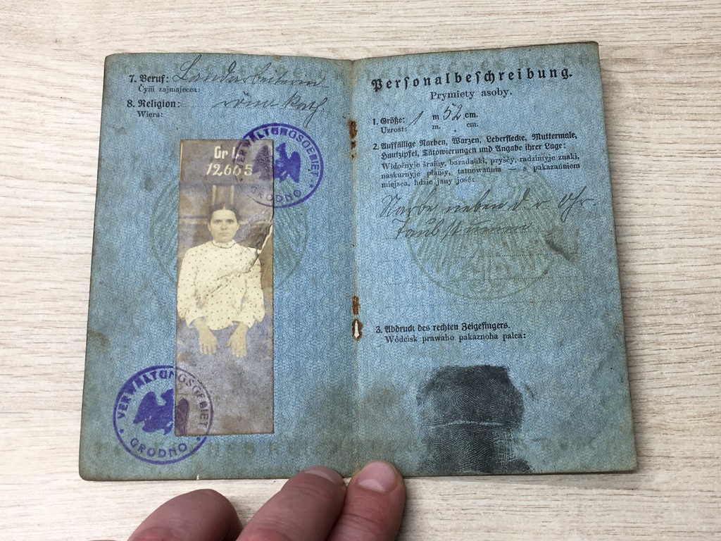 Paszport Grodno 1916