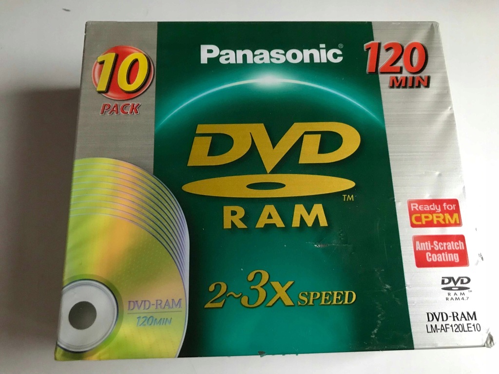 DVD RAM Płyta DVD Panasonic 4,7 GB 10 szt.