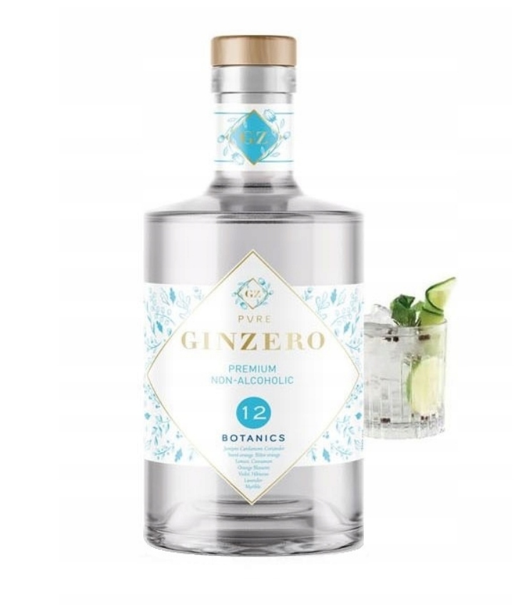 GINZERO - Gin bezalkoholowy 12 ziół, 700 ml, 0%