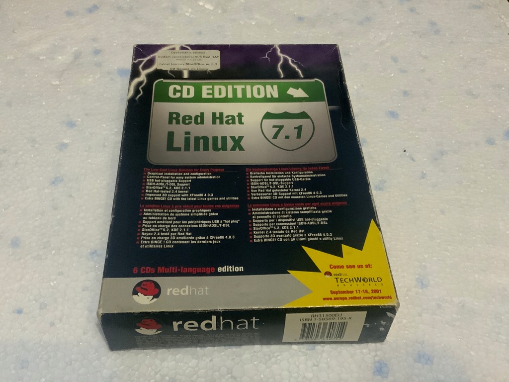 ORYGINALNY LINUX Red Hat 7.1