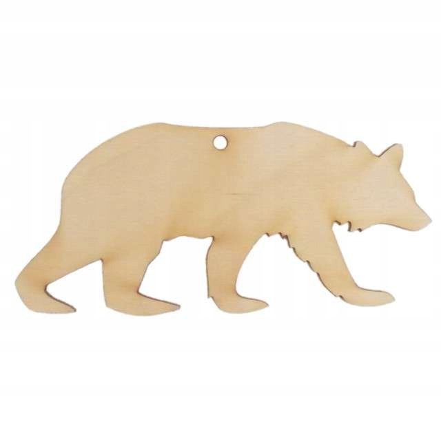 drewniana zawieszka NIEDZWIEDZ decoupage 10 szt