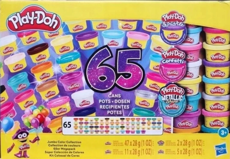 MEGA PAKA ZESTAW CIASTOLINA PLAY-DOH 65 ELEMENTÓW HASBRO XXL