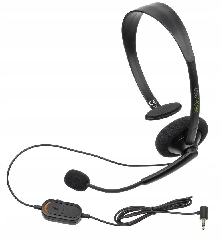 Czarny headset Xbox 360 Oryginalny Microsoft