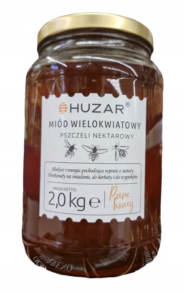 Miód nektarowy wielokwiatowy płynny Huzar 2 kg