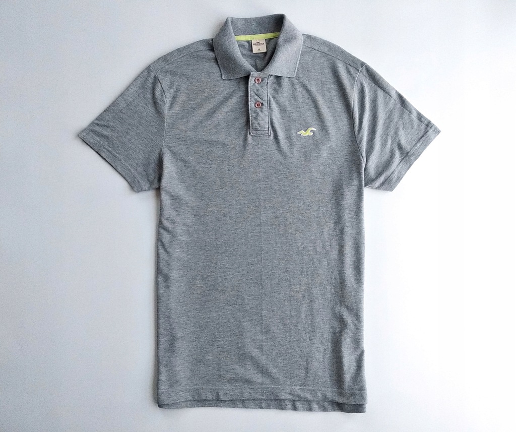 HOLLISTER KOSZULKA POLO GUZIKI BAWEŁNIANA LOGO _M