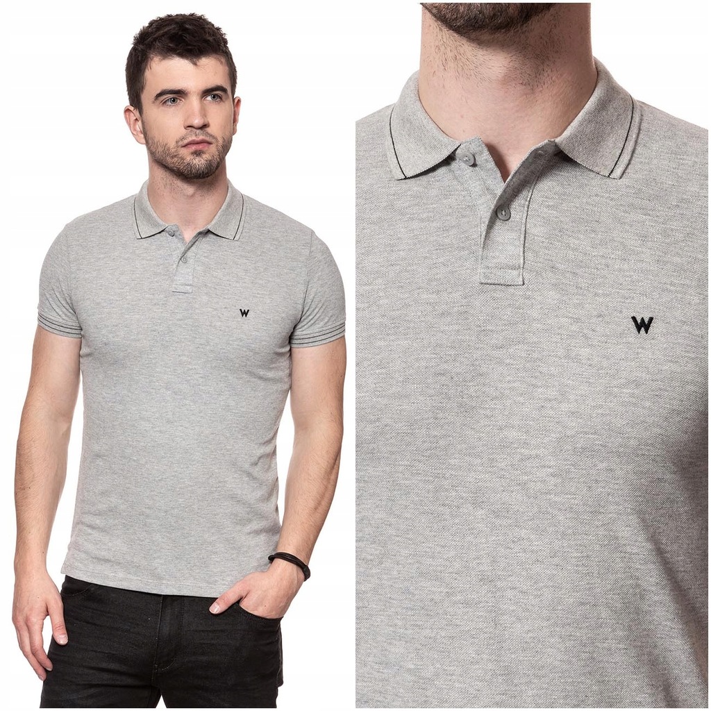 WRANGLER S/S POLO MID GREY MEL W7B58K437 S