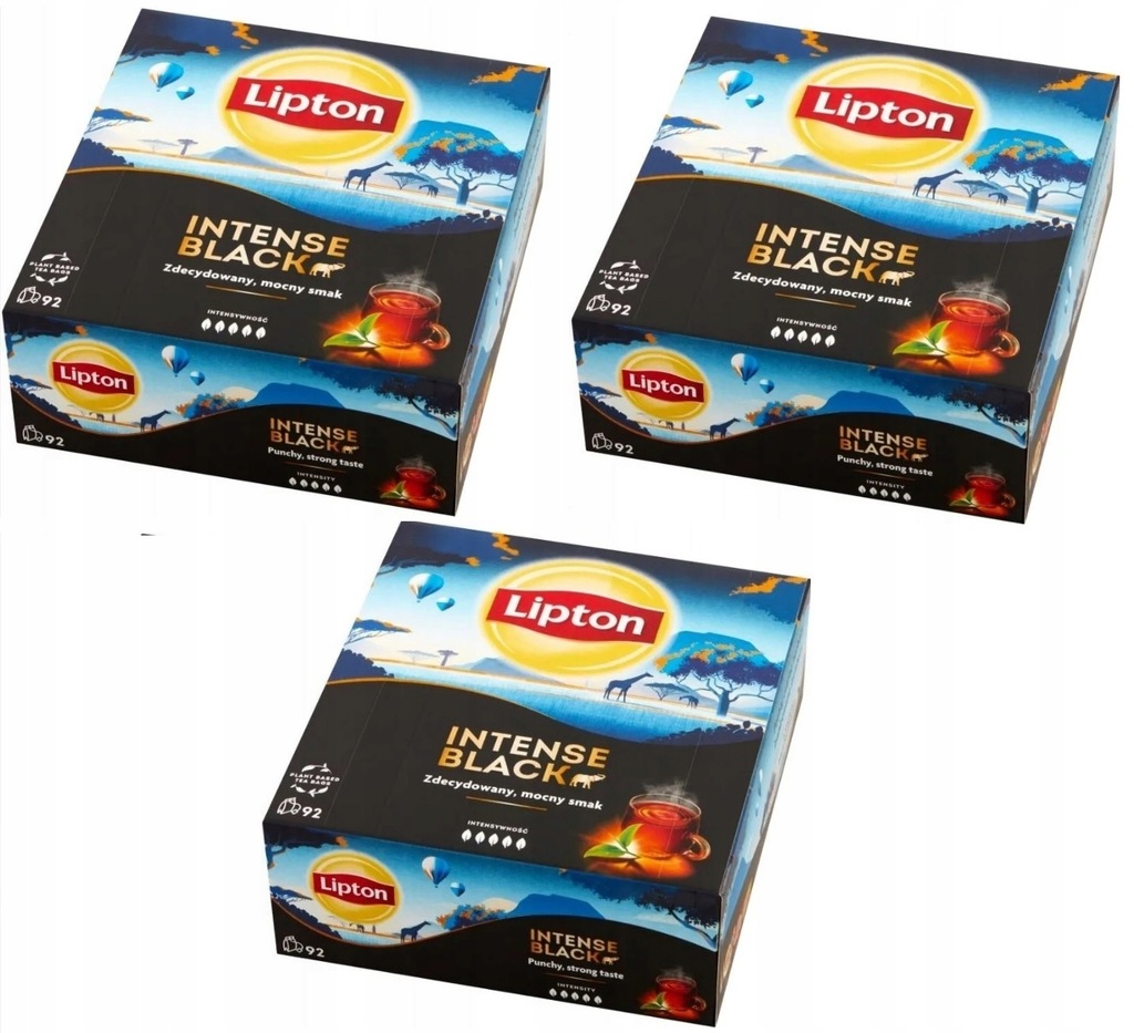 Zestaw Lipton herbata czarna ekspresowa INTENSE BLACK 3x92 tor i30/08/2025