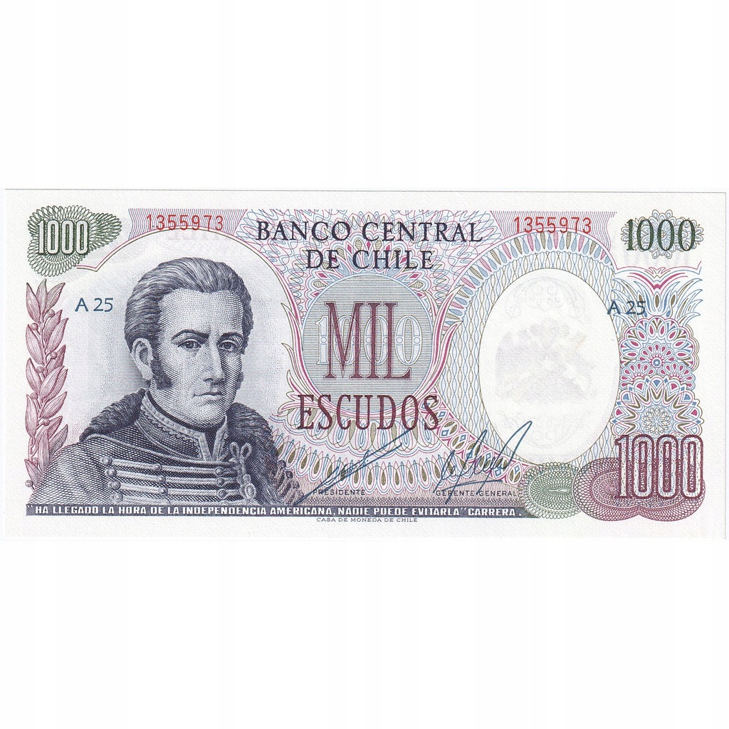 Chile, 1000 Escudos, KM:146, UNC(65-70)