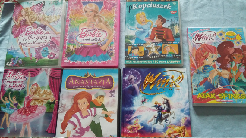 Barbie, Kopciuszek, Anastazja Winx