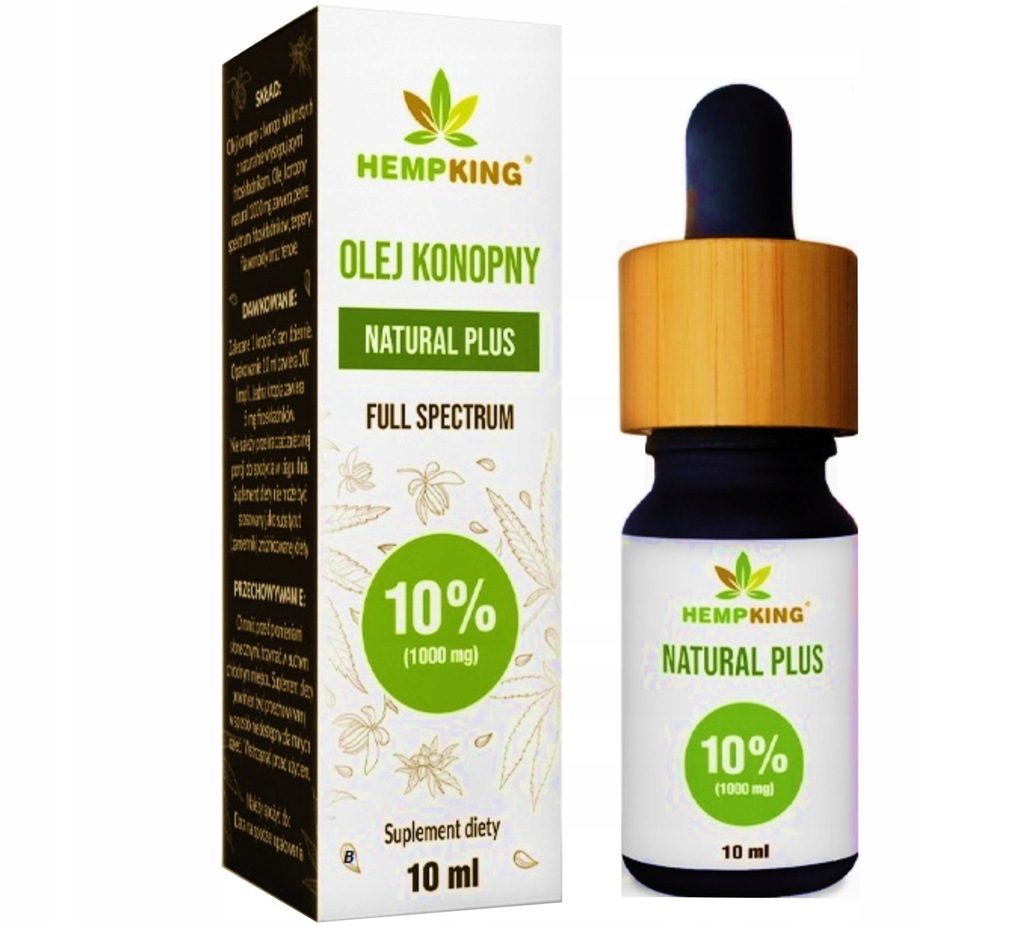 Olej Konopny z CBD 10% Hemp King CERTYFIKOWANY