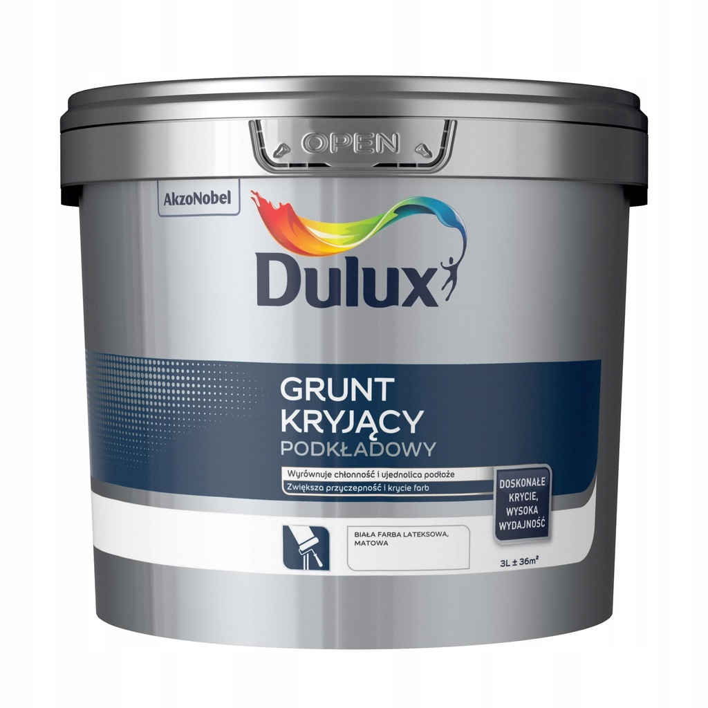 Dulux FARBA GRUNTUJĄCA Grunt Kryjący Podkładowy 3L