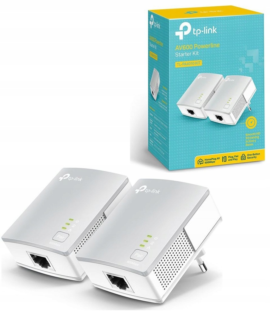 Transmiter sieciowy TP-Link TL-PA4010 Kit rev 3.0 AV600 Powerline