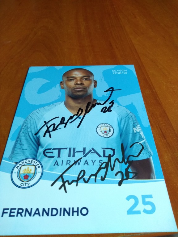 Fernandinho Manchester City Oryginalny autograf