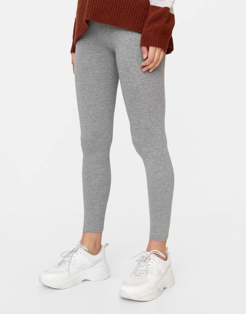 09B094 STRADIVARIUS__MJ3 SZARE LEGGINSY BASIC__S