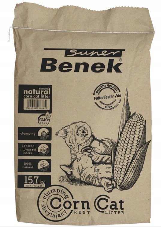 CERTECH Super Benek Corn Cat - żwirek kukurydziany