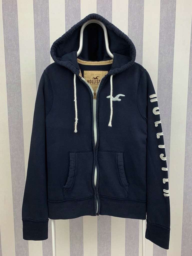 Hollister_Bluza Bawełniana Kangurka ZIP Meska_L