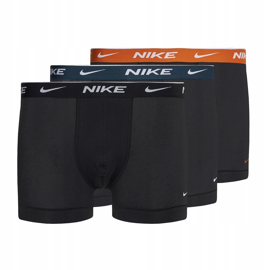 Bokserski męskie Nike Everyday Cotton Stretch Trunk 3 pary black/navy M