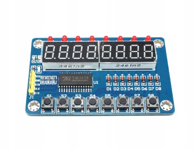 Wyświetlacz 8 Cyfrowy LED Przyciski TM1638 Arduino
