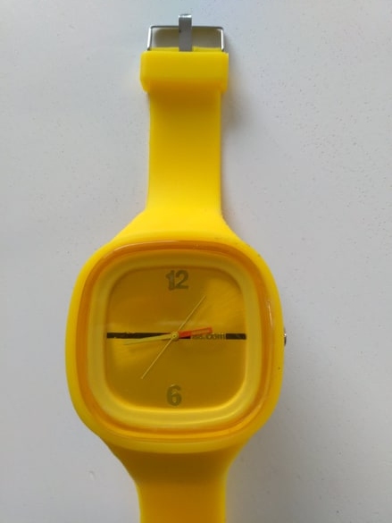 Zegarek na rękę silikonowy żółty