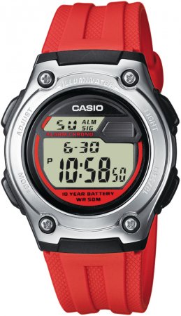 CASIO Zegarek dziecięcy W-211-4AVEF Stoper Alarm