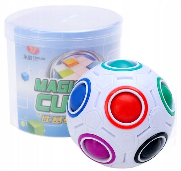 MAGICZNA Piłka KULA Układanka LOGICZNA Kostka 43 - 7604988974