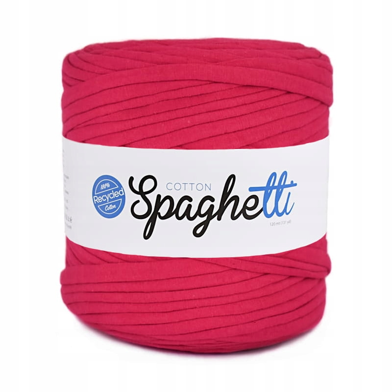 T-shirt Yarn Cotton Spaghetti / gorąca malina