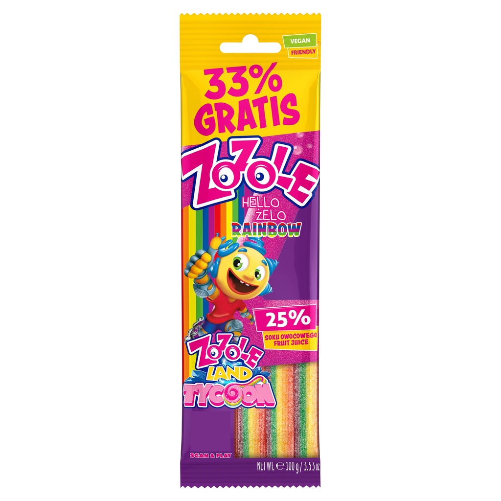 ŻELKI ZOZOLE RAINBOW 100 g MIESZKO