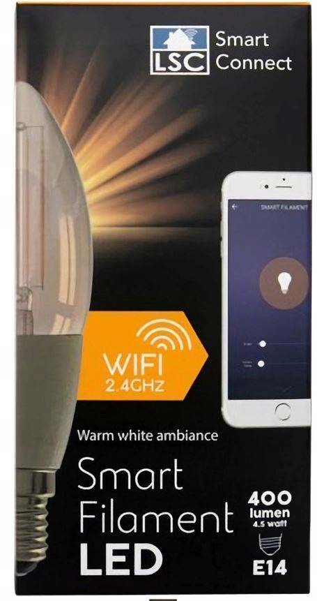 ŻARÓWKA LED LSC SMART FILAMENT E14 Retro