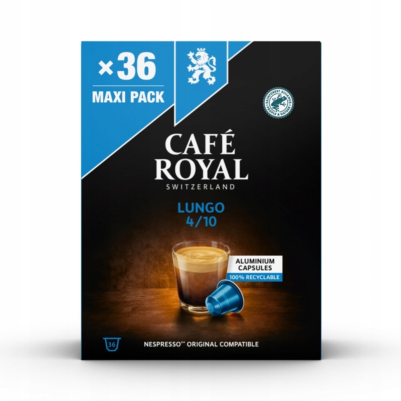 Kapsułki kawowe CAFE ROYAL LUNGO 36szt