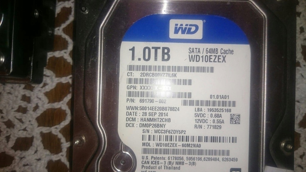 Dysk WD 1TB WD10EZEX 3.5'' SATA III 64MB