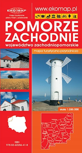 MAPA TURYSTYCZNA POMORZE ZACHODNIE 1216