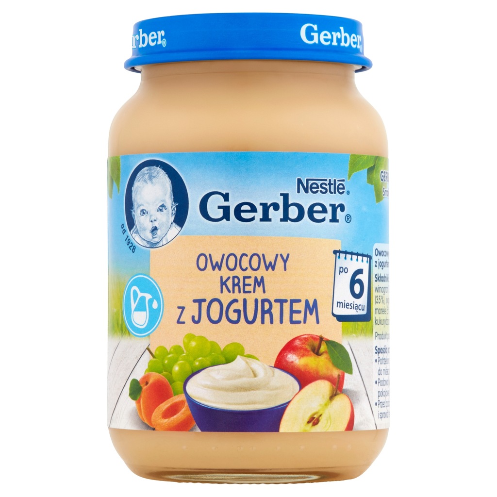 Gerber Owocowy krem z jogurtem dla niemowląt po 6