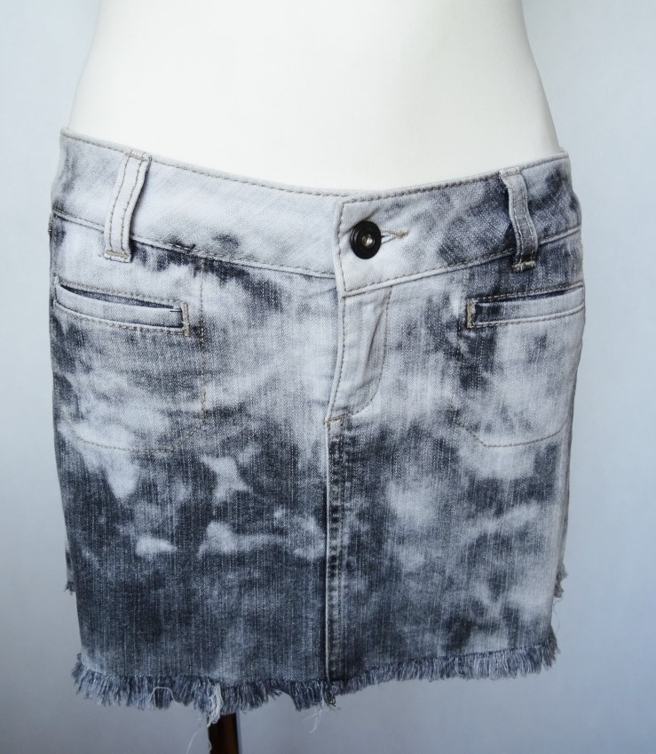 7_ MANGO spódnica MINI jeans MARMURKOWA 36/S